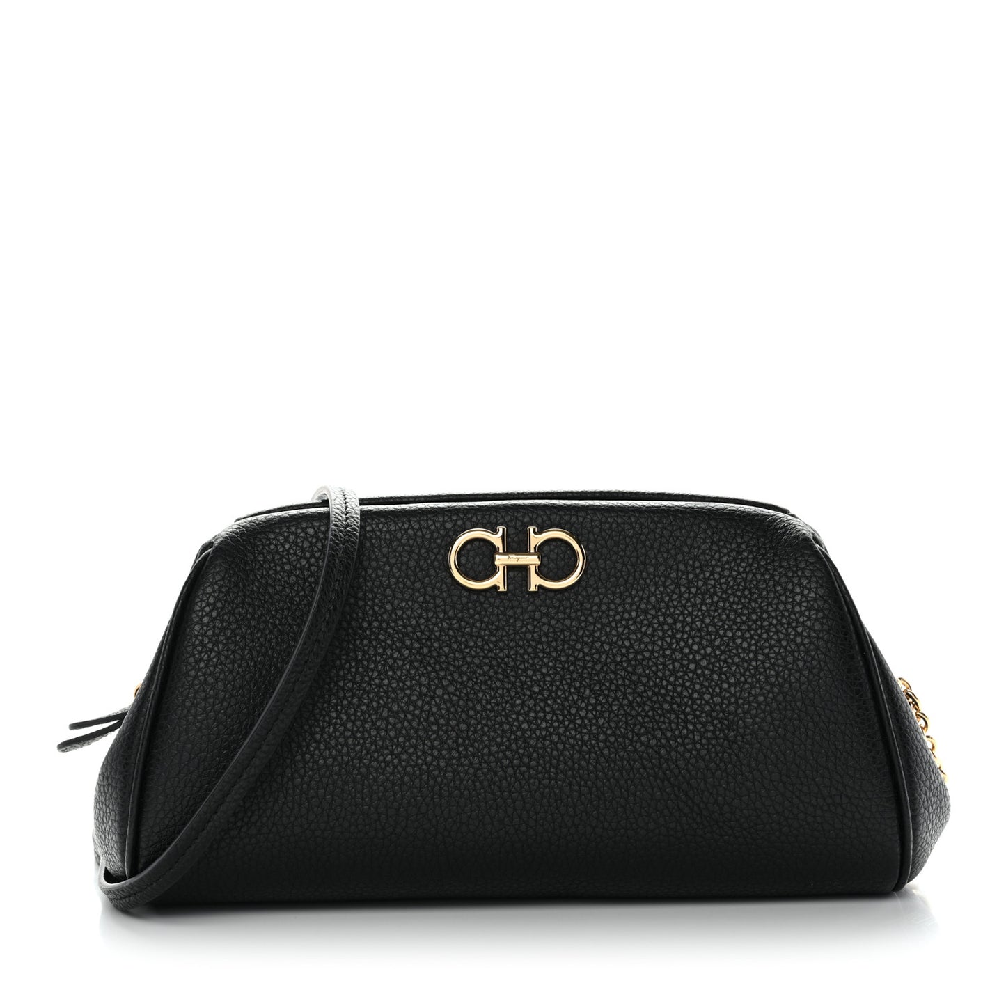 Calfskin Small Gancini Crossbody Black