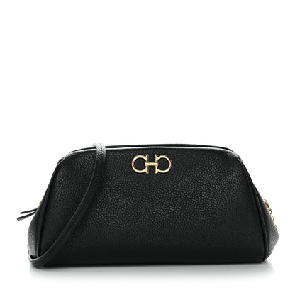 Salvatore Ferragamo Calfskin Small Gancini Crossbody Black 1 of 9