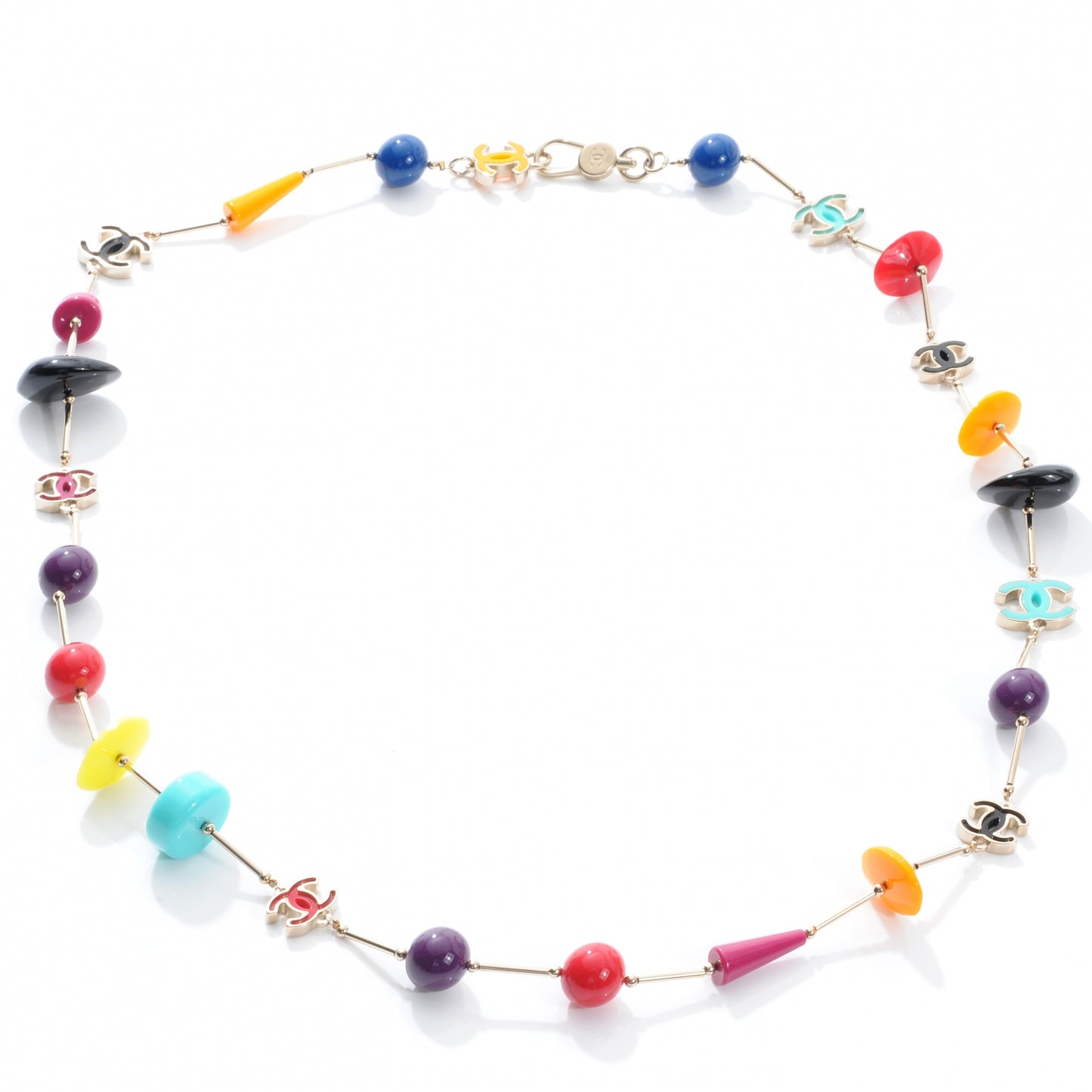 Resin CC Beaded Necklace Multicolor