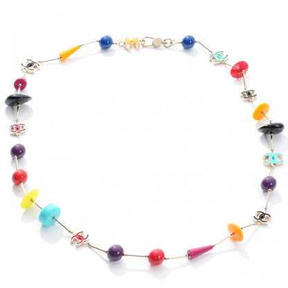 Chanel Resin CC Beaded Necklace Multicolor 3 of 5