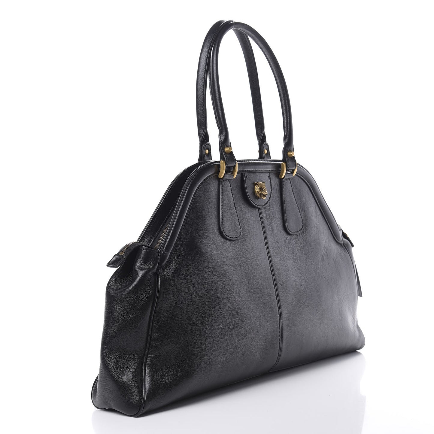 Calfskin Large Re(Belle) Top Handle Bag Black