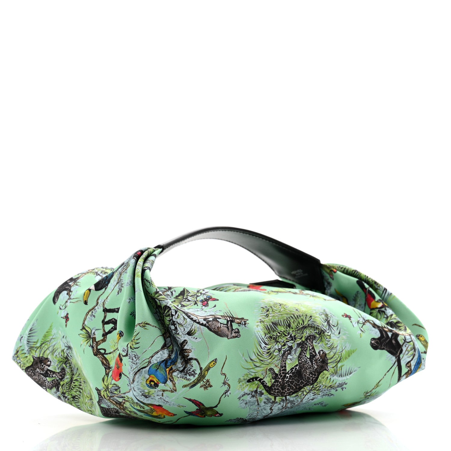 Hermes Silk Balusoie Bag Menthe Black 2 of 12
