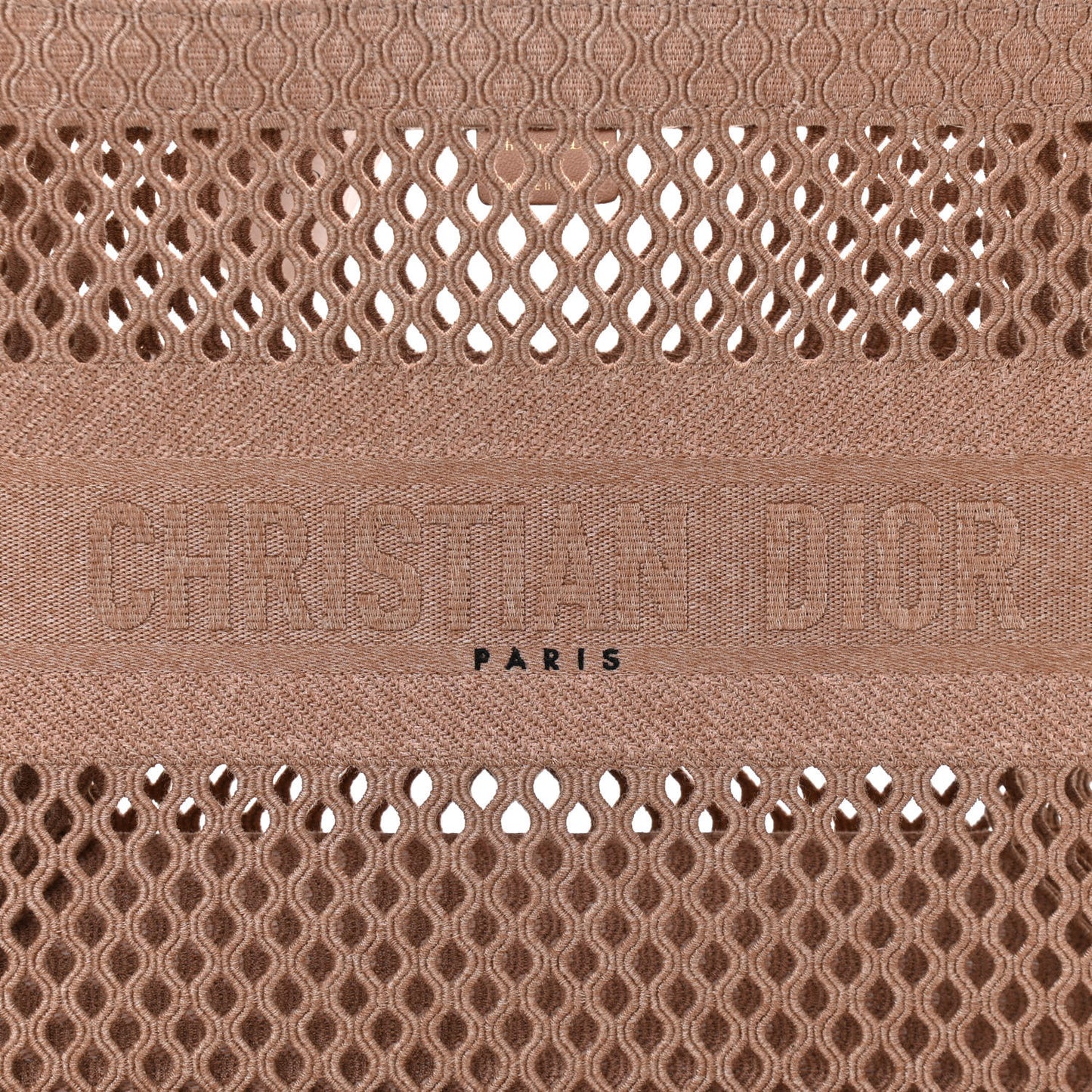 Mesh Embroidered Medium Book Tote Clay
