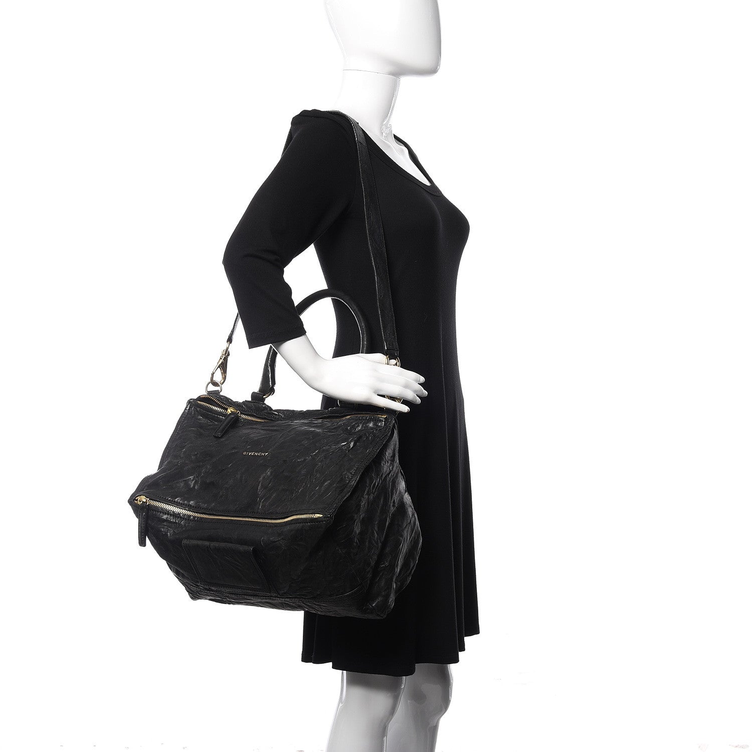 Givenchy Tumbled Sheepskin Large Pandora Black 2 of 18