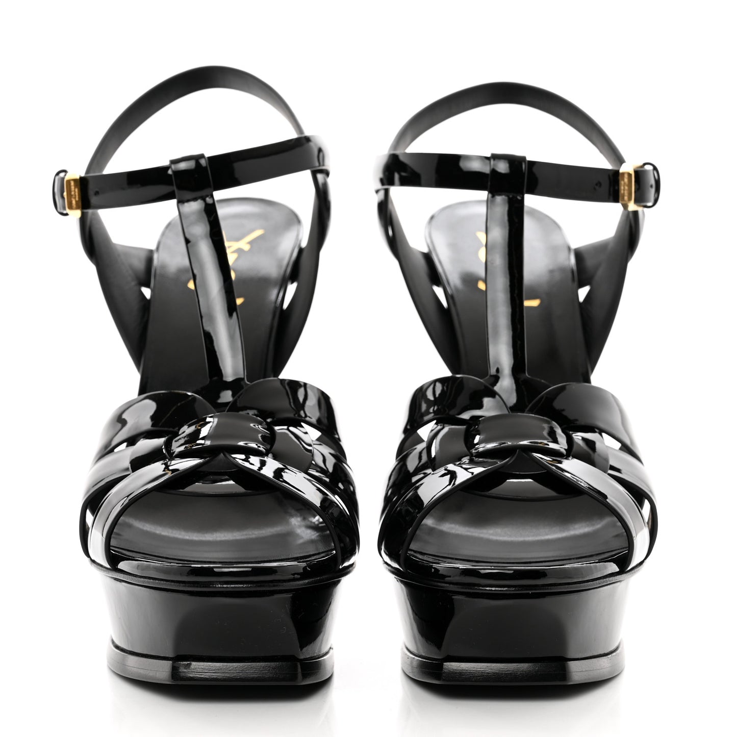 Patent Tribute 105 Platform Sandals 39.5 Black