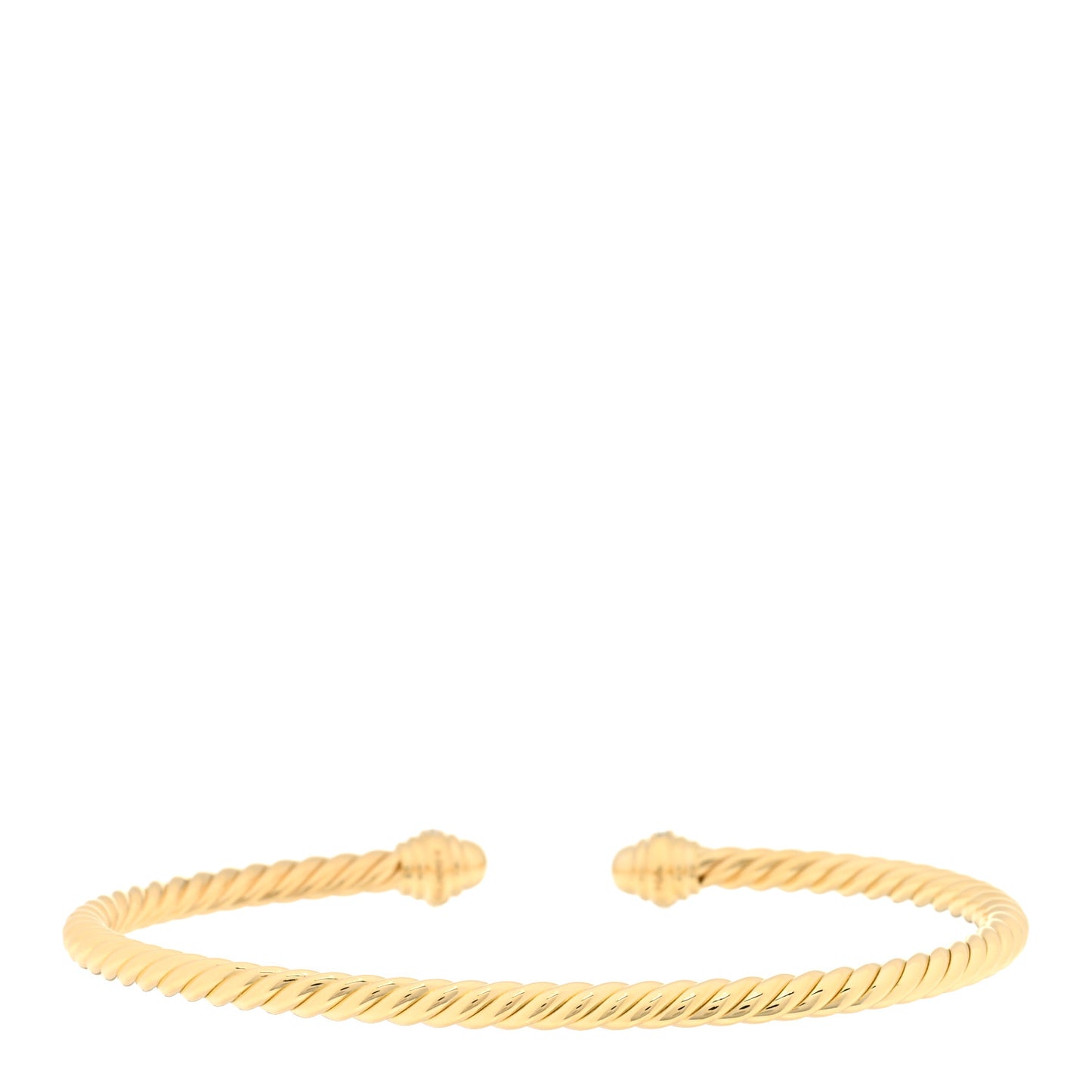 18K Yellow Gold Diamond 3mm Cablespira Bracelet
