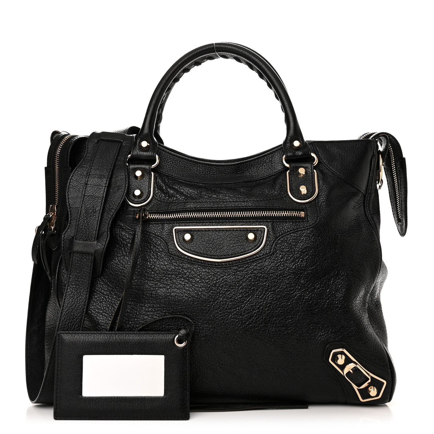 Chevre Gold Metallic Edge Hardware Velo Black