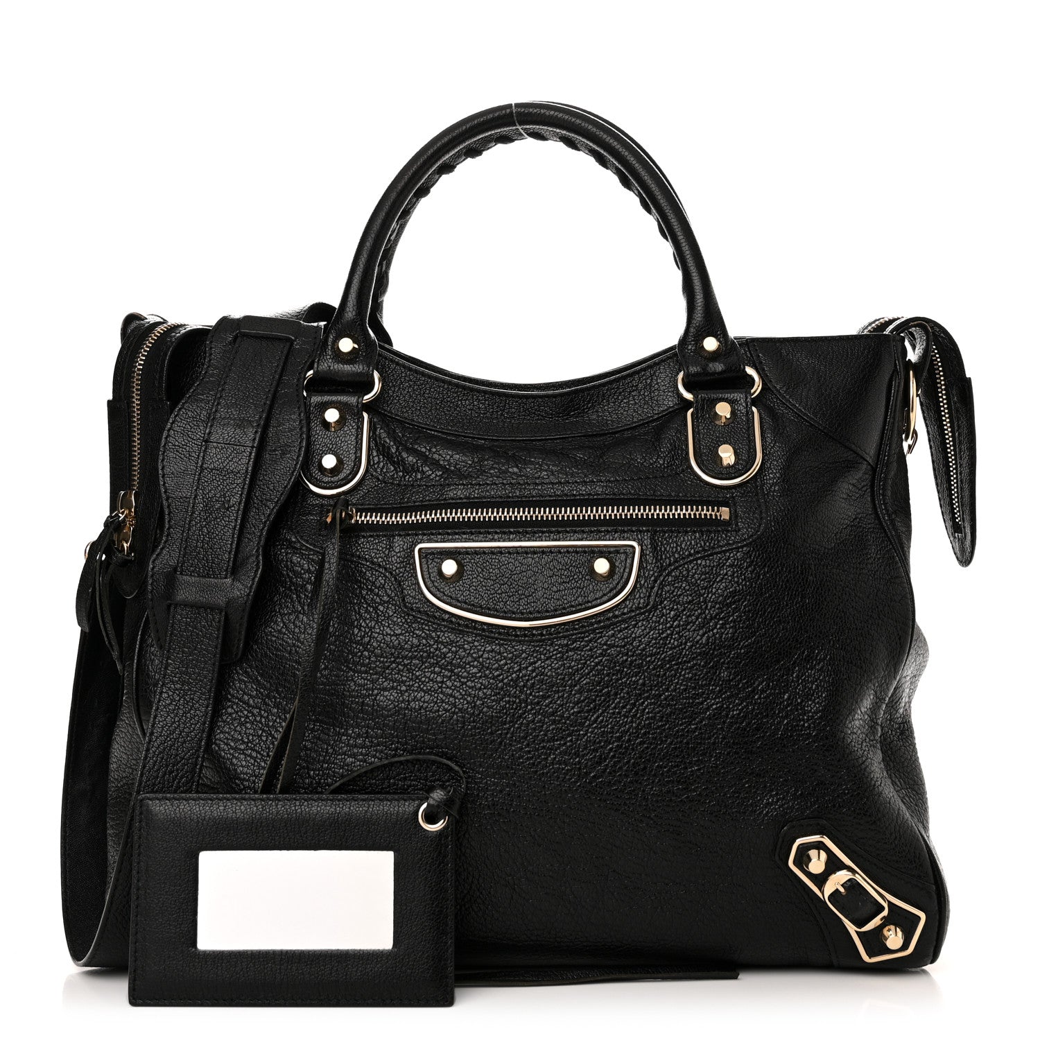 Balenciaga Chevre Gold Metallic Edge Hardware Velo Black 1 of 13