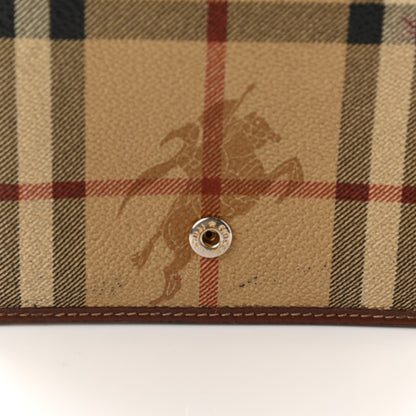 Burberry Haymarket Check Compact Wallet Brown 13 of 17