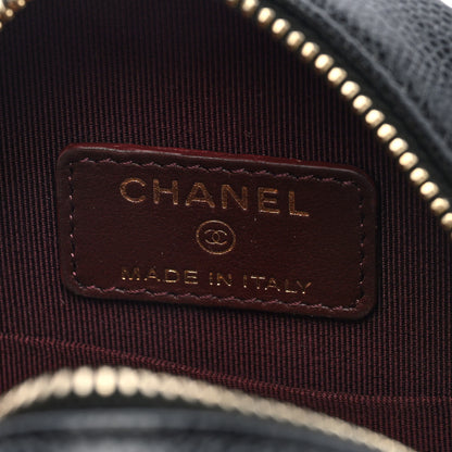 Chanel Caviar Quilted Round Clutch With Chain Black 6 of 10