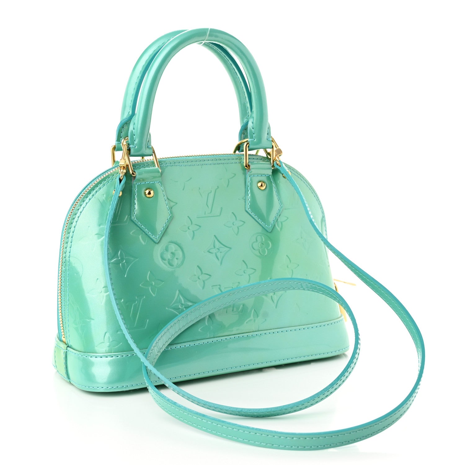 Louis Vuitton Vernis Alma BB Blue Lagon 2 of 8