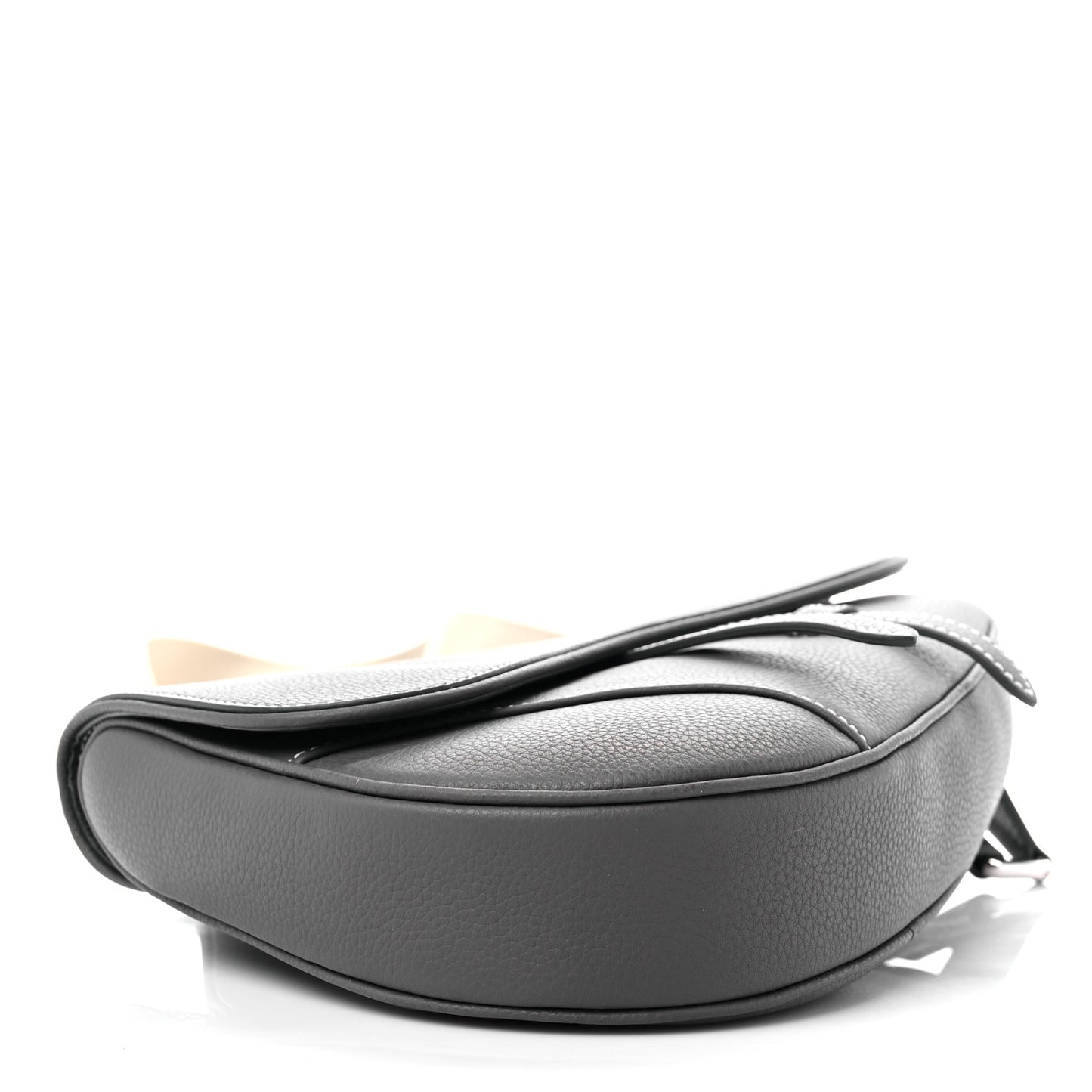 Grained Calfskin Kim Jones Saddle Bag Grey
