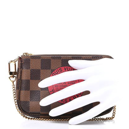 Louis Vuitton Damier Ebene Complice Trunks and Bags Mini Pochette Accessories Red 2 of 9