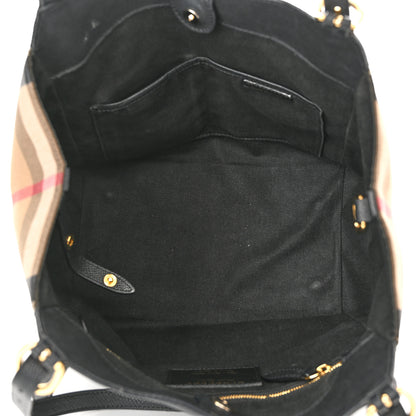 Burberry Grainy Calfskin House Check Small Canterbury Black 5 of 18