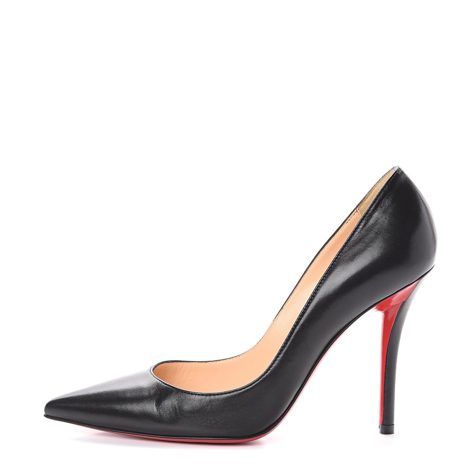 Christian Louboutin Shiny Nappa Apostrophy 100 Pumps 36 Black 1 of 7
