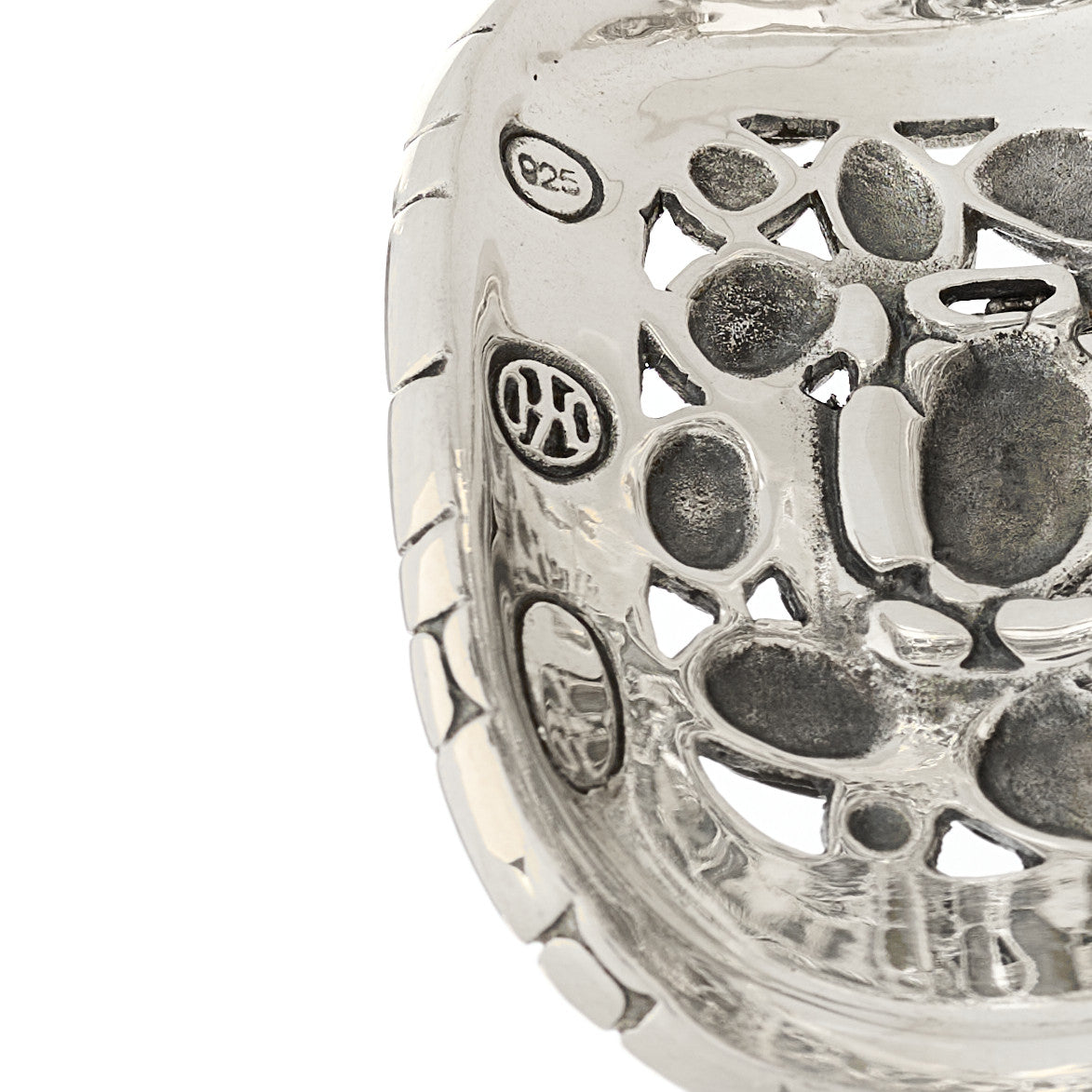 Sterling Silver Kali Pebble Overlap Cuff Bracelet