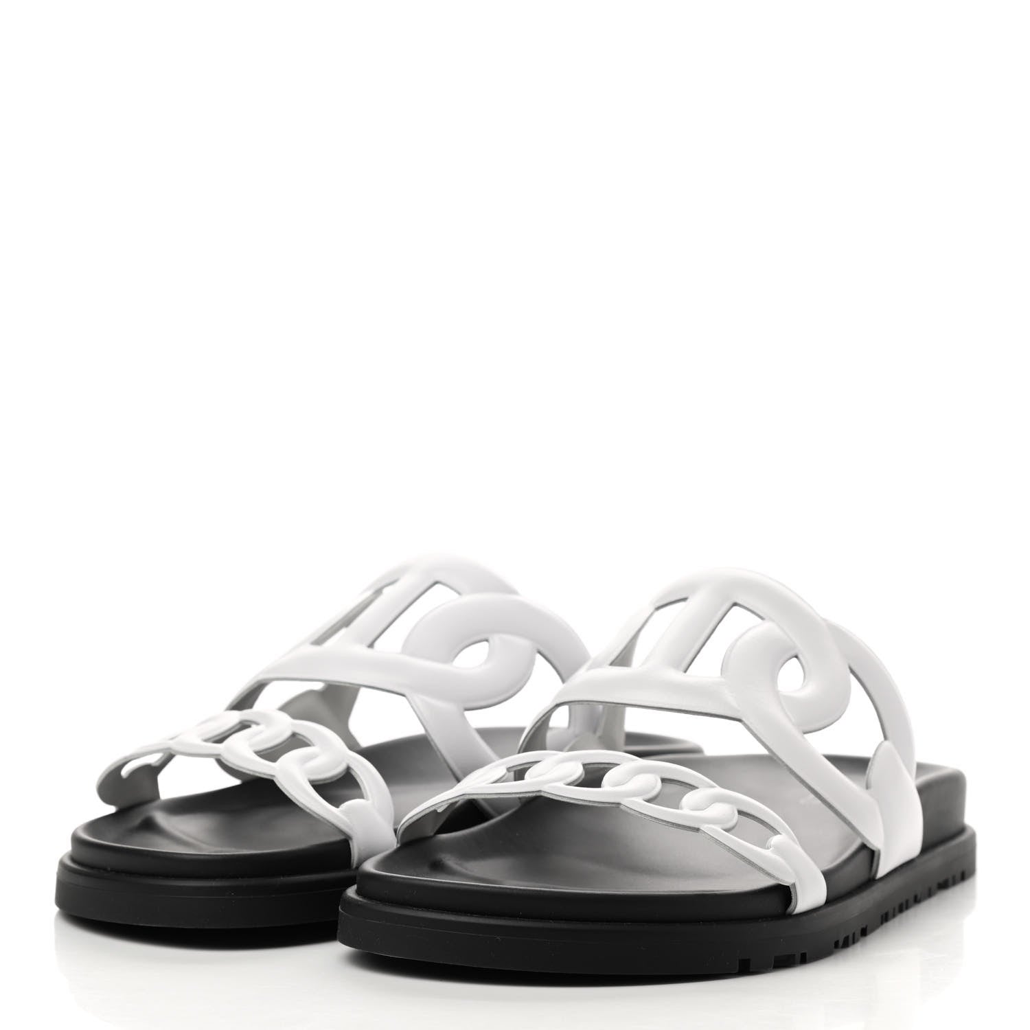 Hermes Nappa Womens Extra Sandals 36 White 3 of 9
