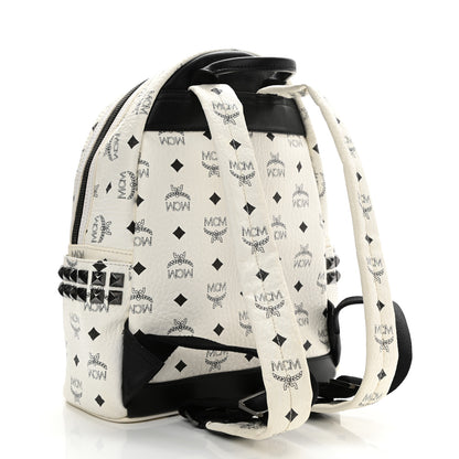 MCM Visetos Small Side Stud Stark Backpack White 3 of 14