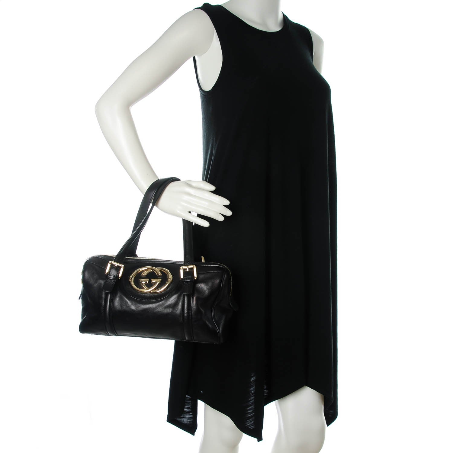 Gucci Calfskin Small Britt Boston Black 2 of 15