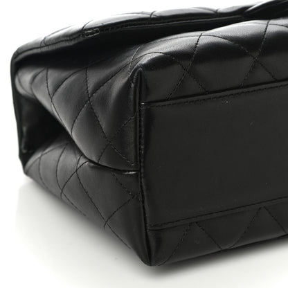 Chanel Lambskin Quilted Medium Kelly Flap Bag Black 9 of 14