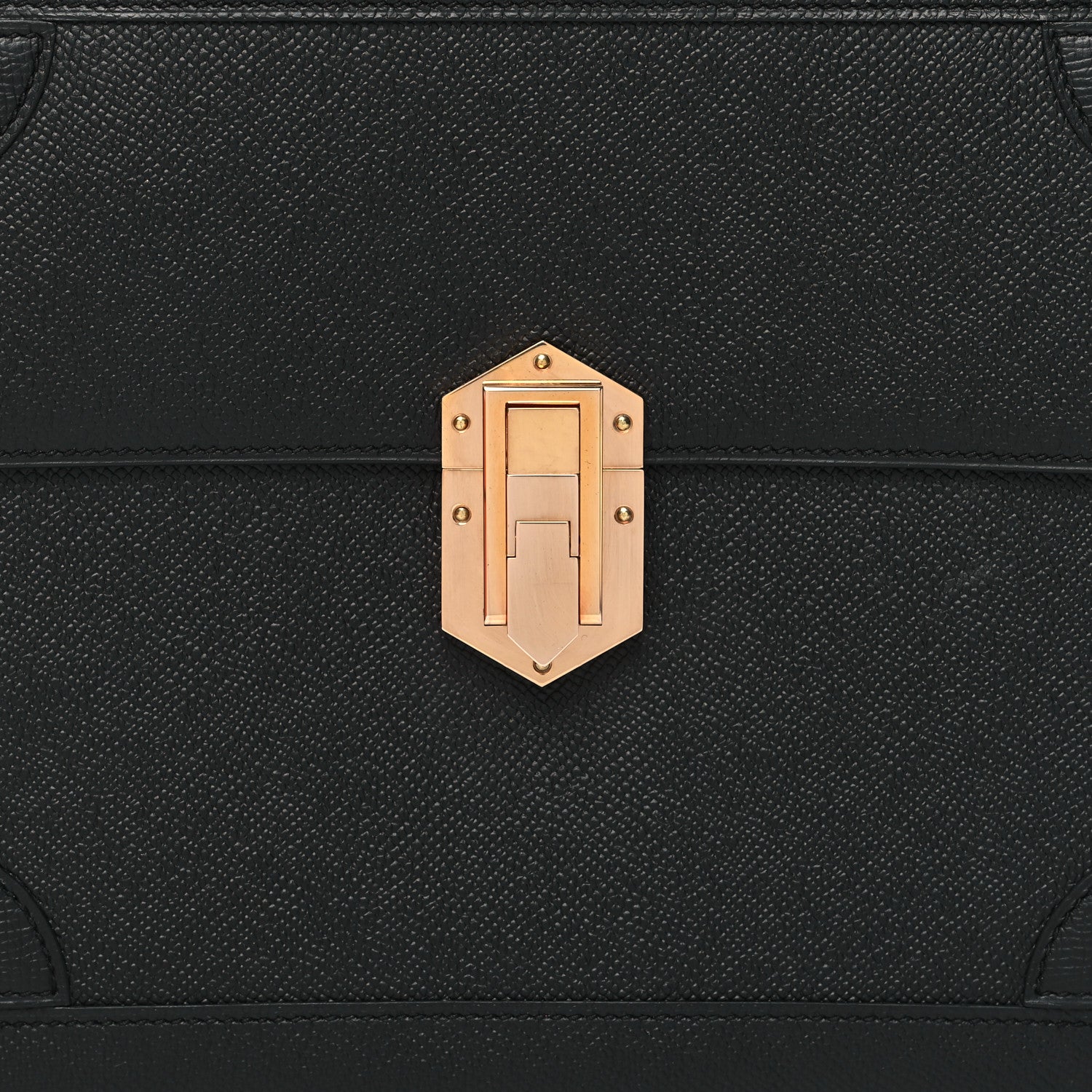 Hermes Epsom Fleche D Or Clutch Black 8 of 12