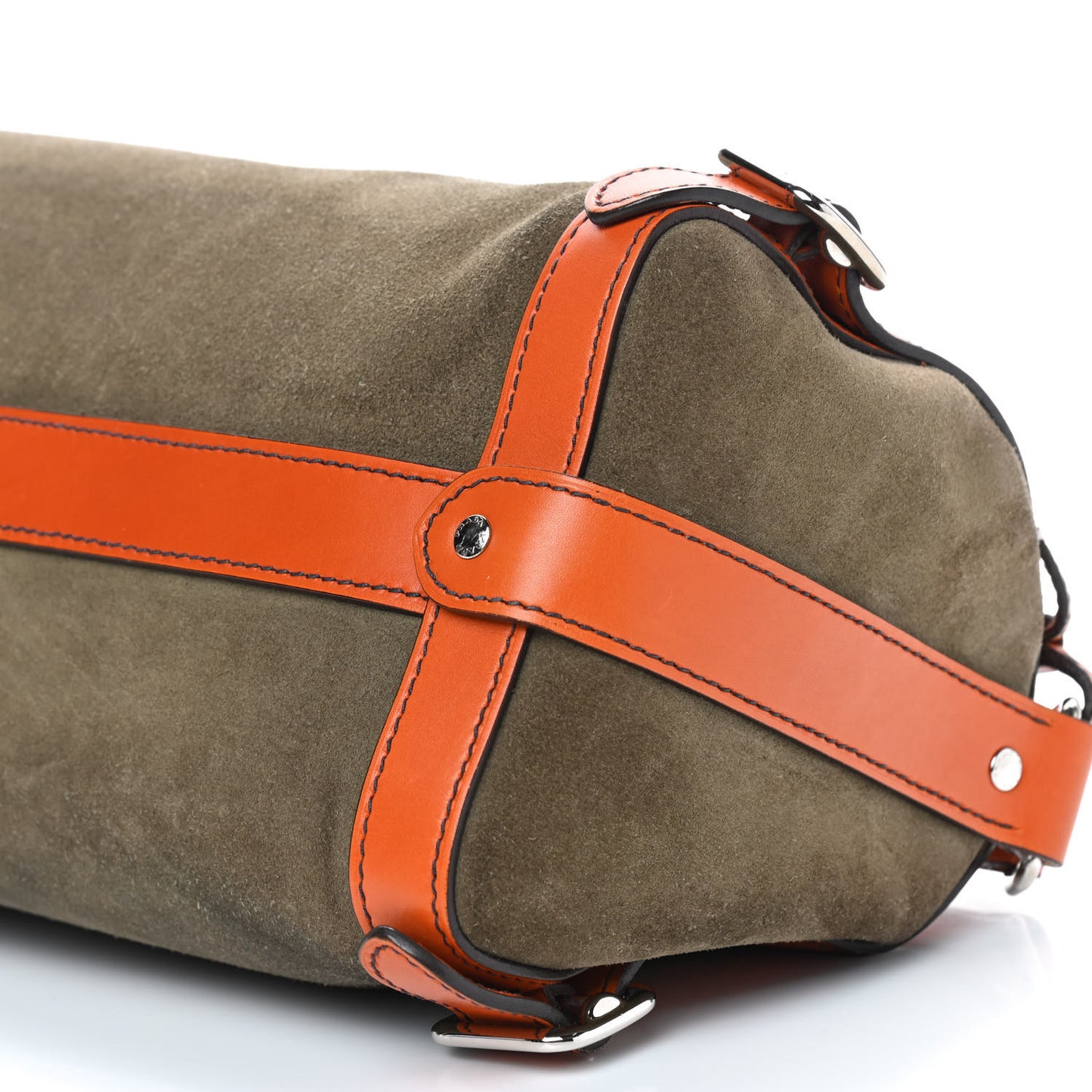 Scamosciato Suede Shoulder Bag Militare Orange