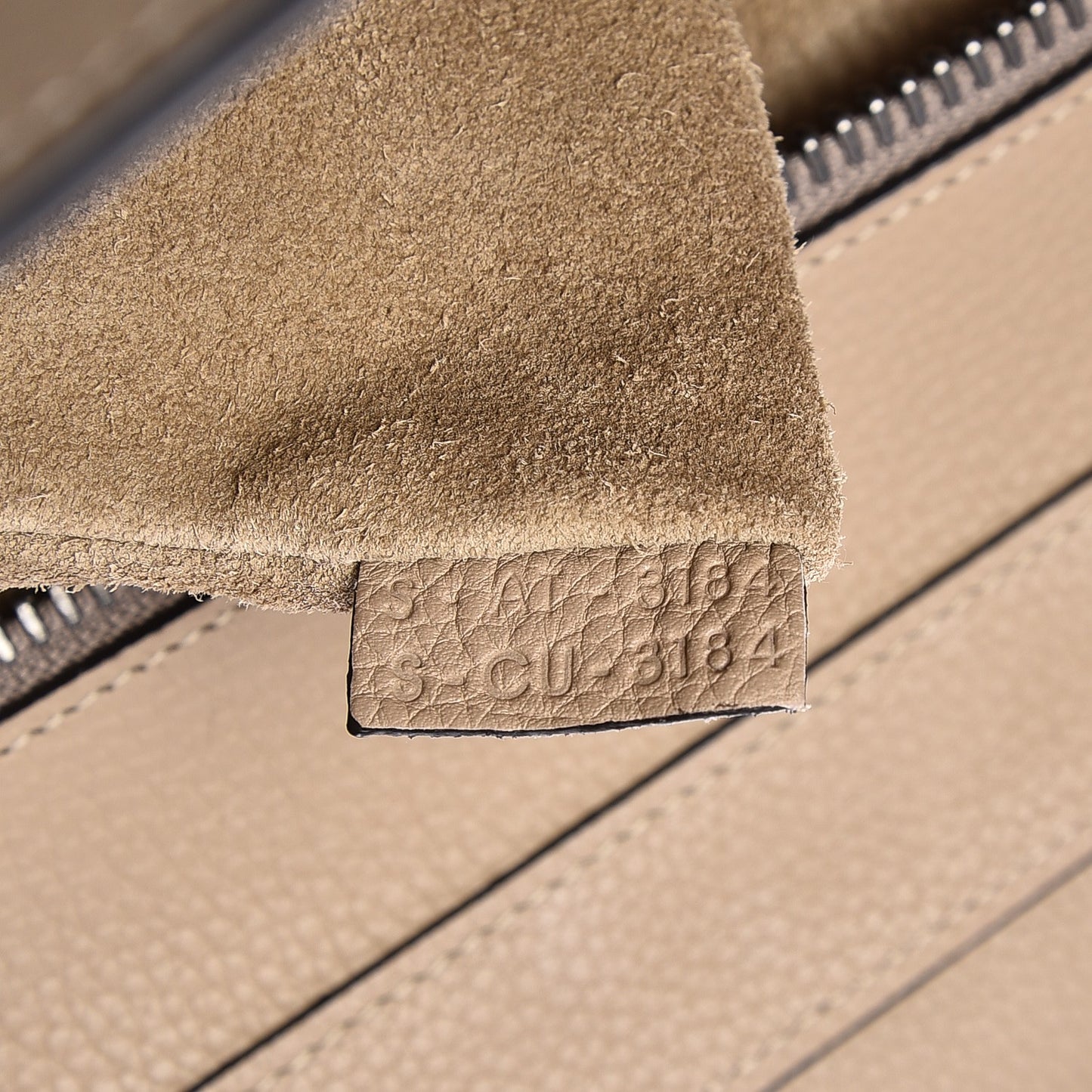 Drummed Calfskin Mini Luggage Dune