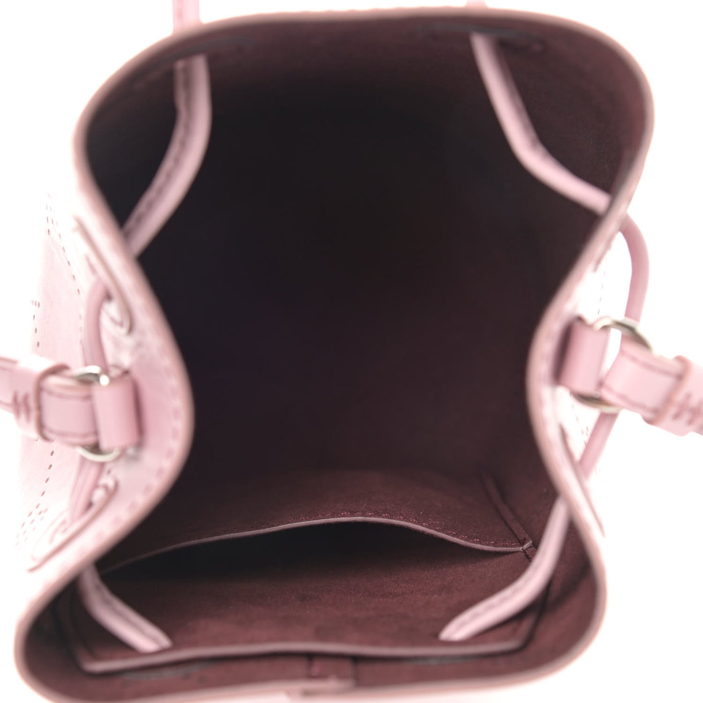 Perforated Eco Alter Nappa Mini Bucket Bag Pink