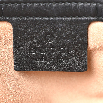 Gucci Calfskin Matelasse Medium GG Marmont Shoulder Bag Black 6 of 10