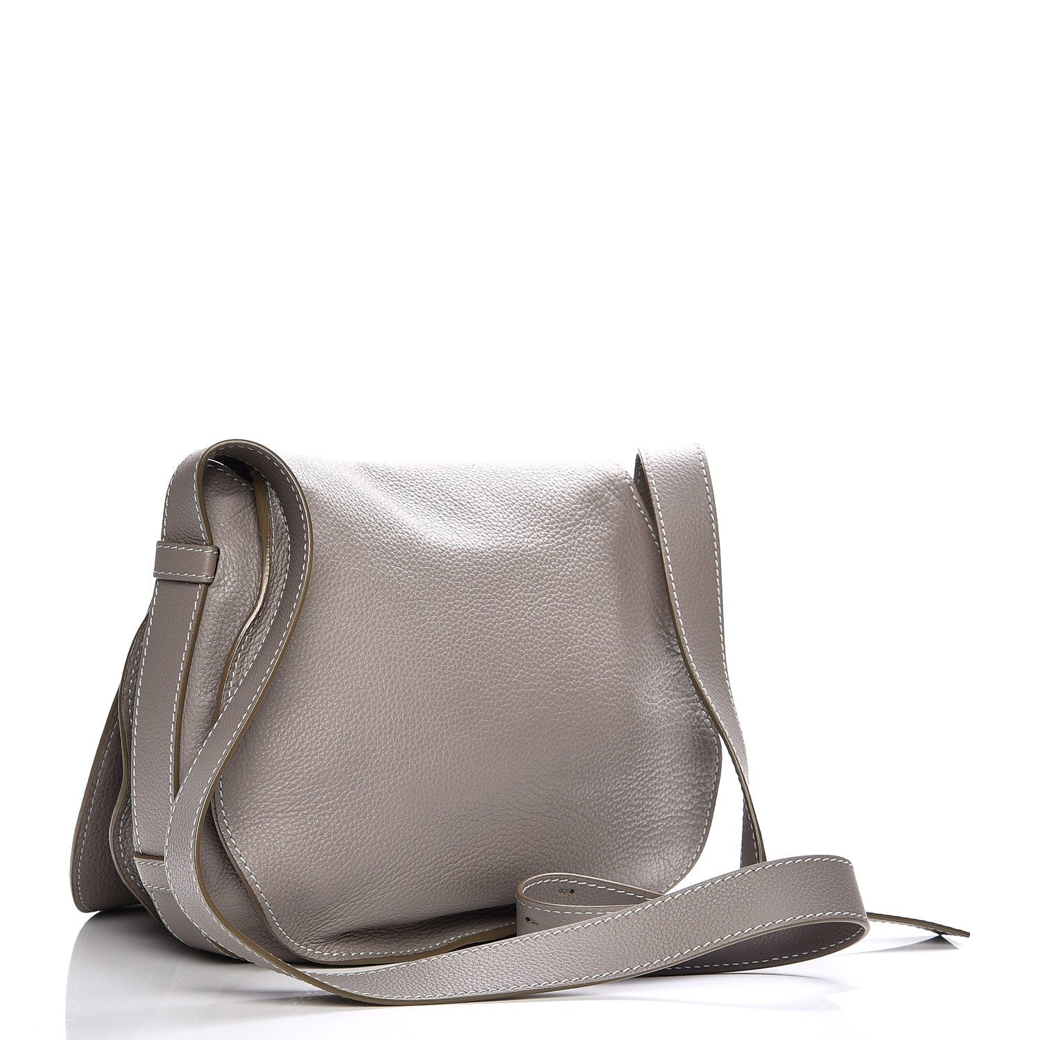 Chloe Calfskin Medium Marcie Round Crossbody Bag Cashmere Grey 4 of 9