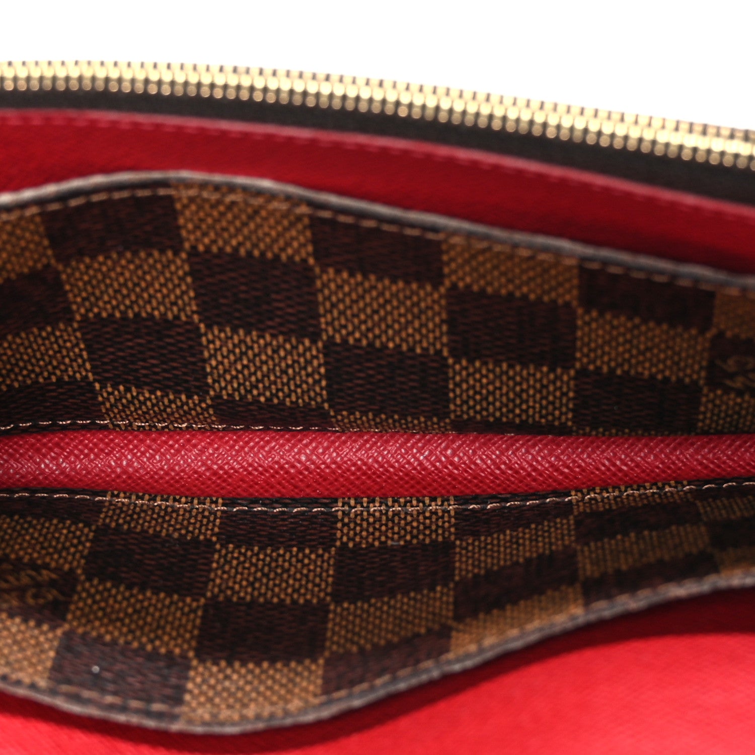 Louis Vuitton Damier Ebene Emilie Wallet Red 5 of 7