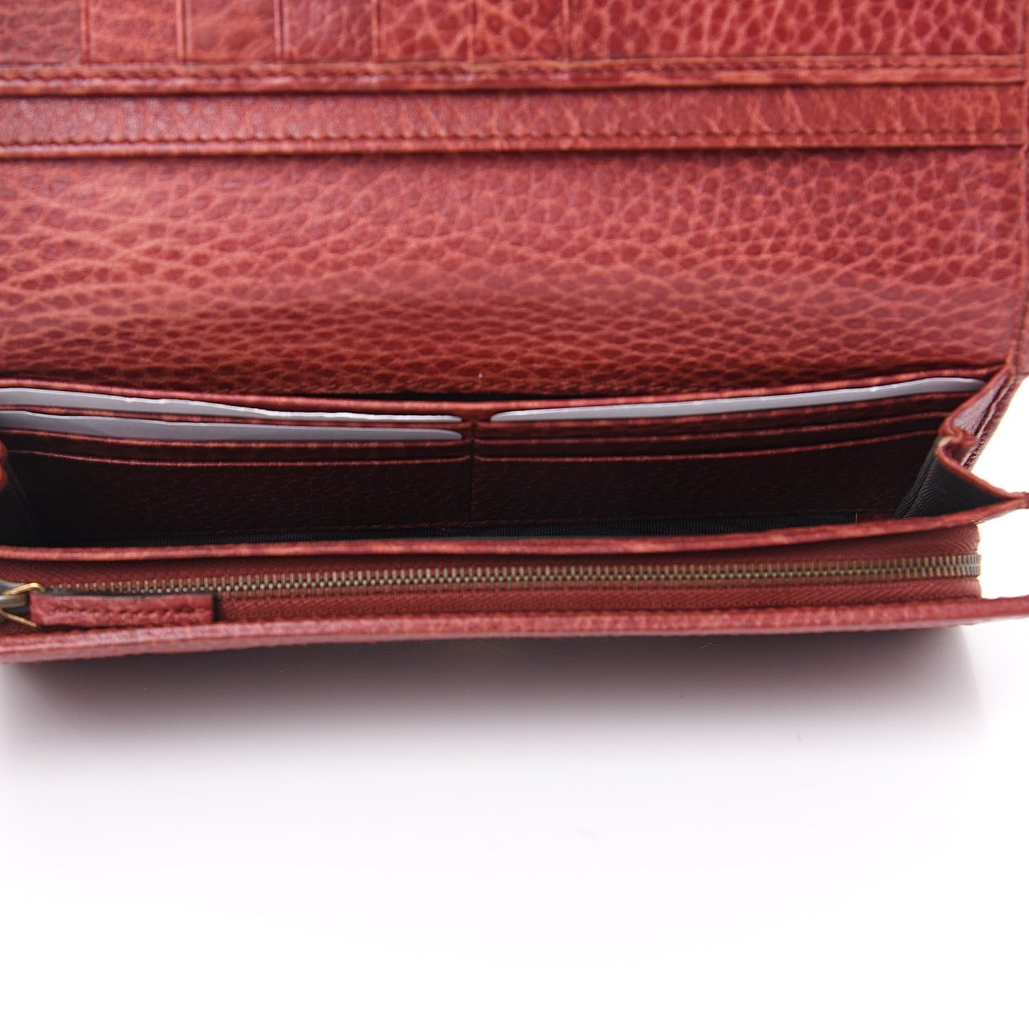 Guccissima Horsebit Continental Wallet Red