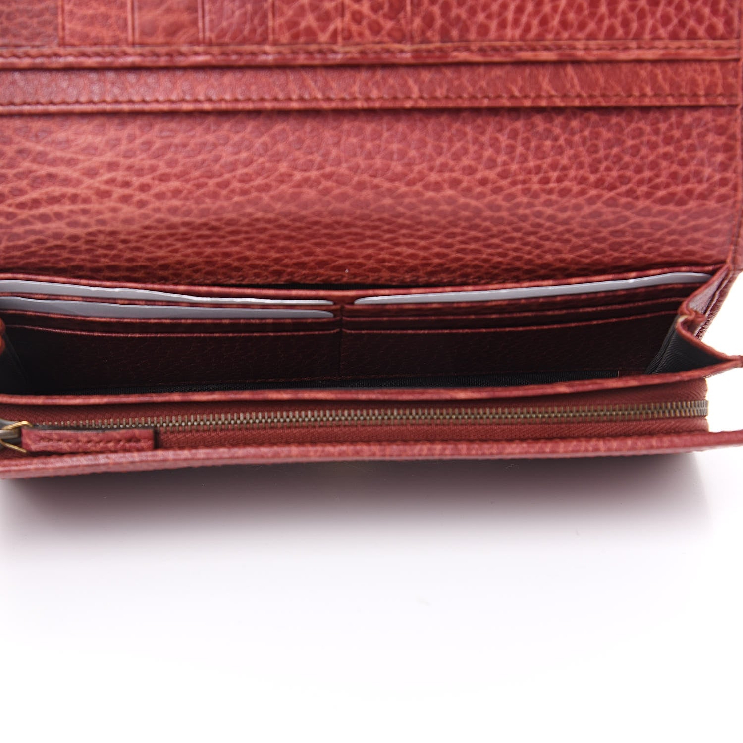 Gucci Guccissima Horsebit Continental Wallet Red 6 of 12