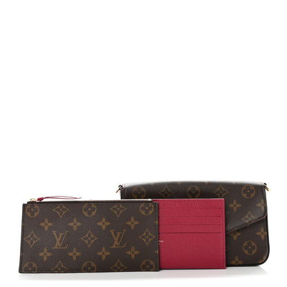 Louis Vuitton Monogram Pochette Felicie Chain Wallet Fuchsia 1 of 6
