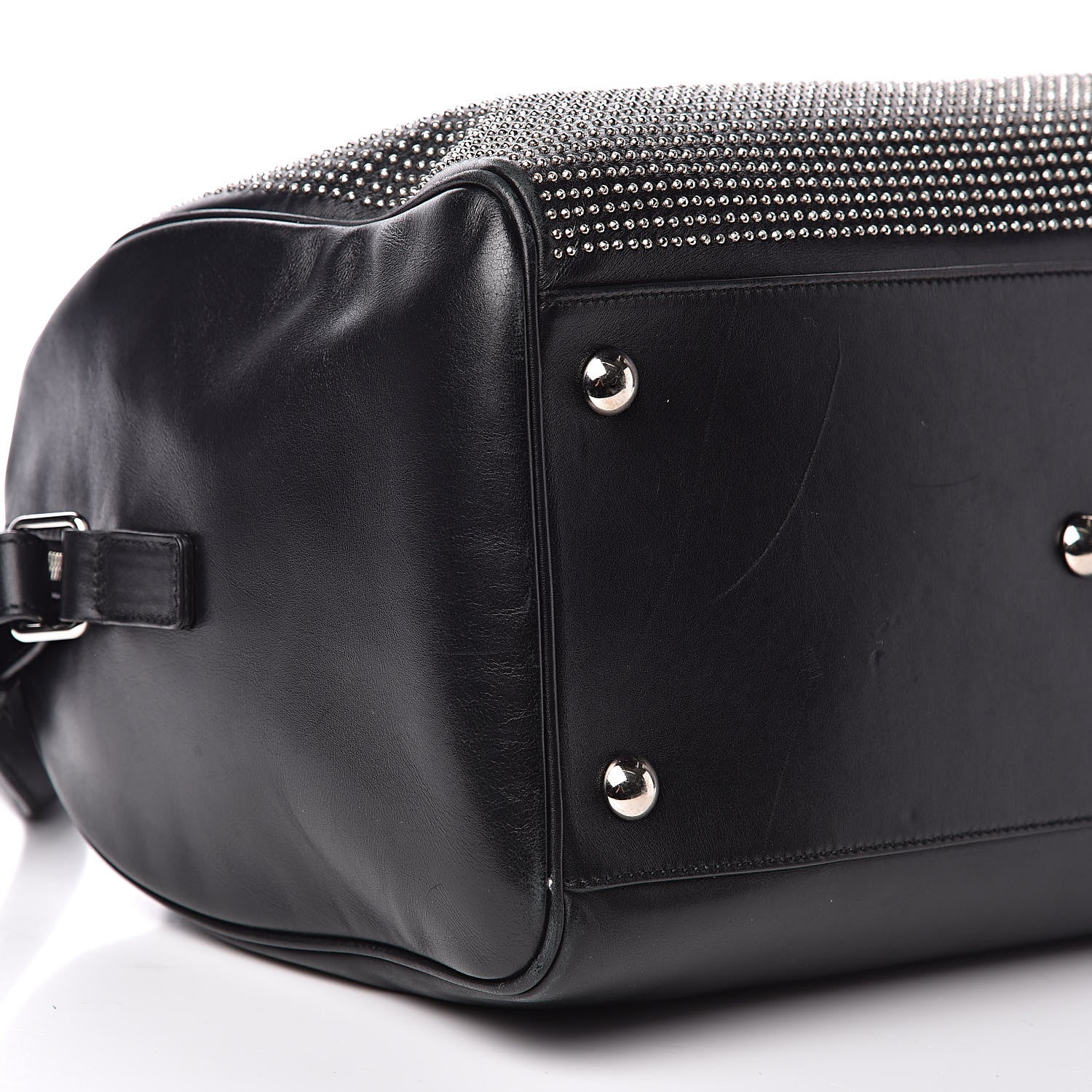 Saint Laurent Calfskin Studded Classic Duffle 6 Black 7 of 17