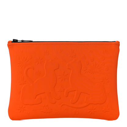 Hermes Neoprene Small Neobain Les Leopards Orange Samba 1 of 9