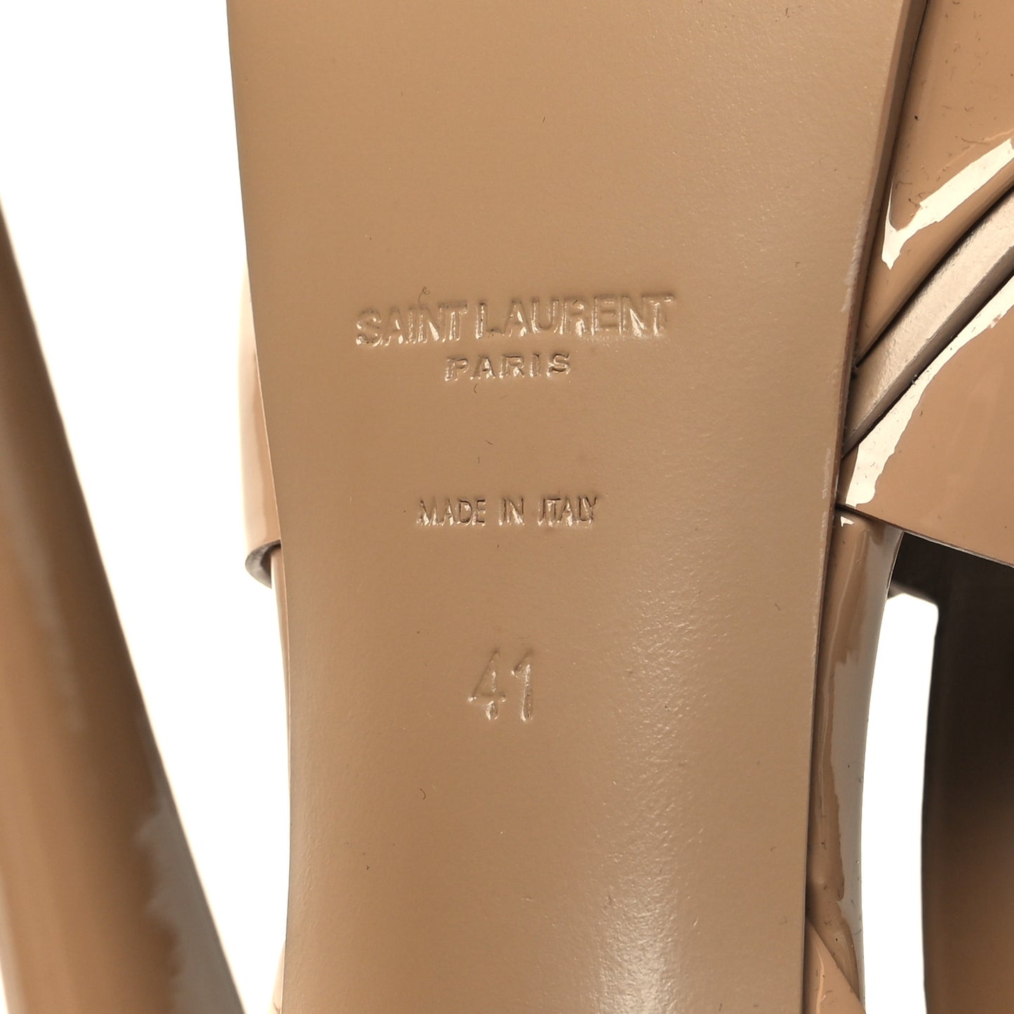 Patent Tribute 105 Platform Sandals 41 Darker Nude