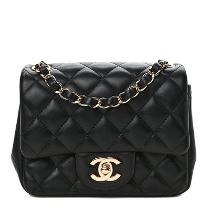 Chanel Lambskin Quilted Mini Square Flap Black 1 of 10