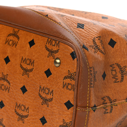 MCM Visetos Drawstring Bucket Bag Cognac 10 of 20