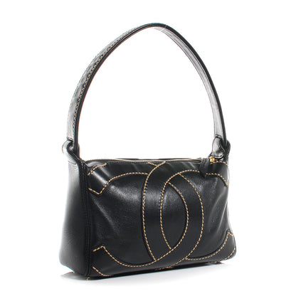 Chanel Caviar CC Stitched Small Hobo Black 3 of 7
