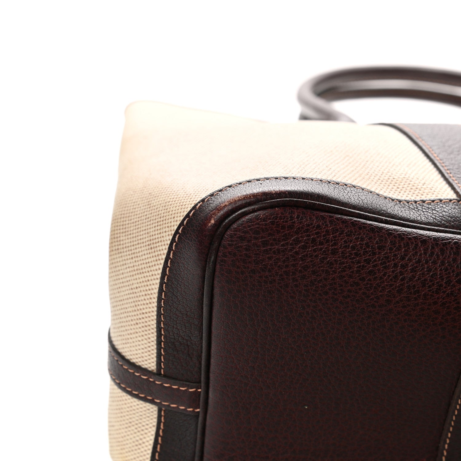 Hermes Buffle Skipper Toile Garden Party 36 MM Tote Marron Fonce 13 of 14