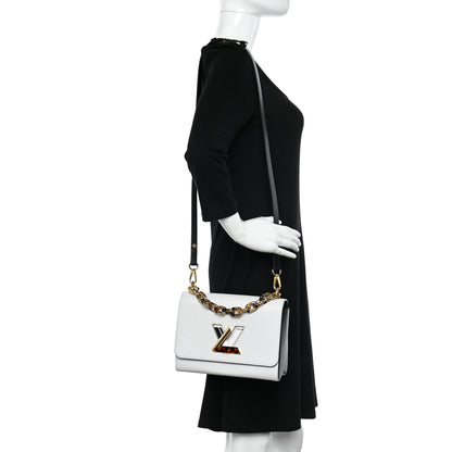 Louis Vuitton Epi Tortoiseshell Twist Shoulder Bag MM Black White 2 of 9