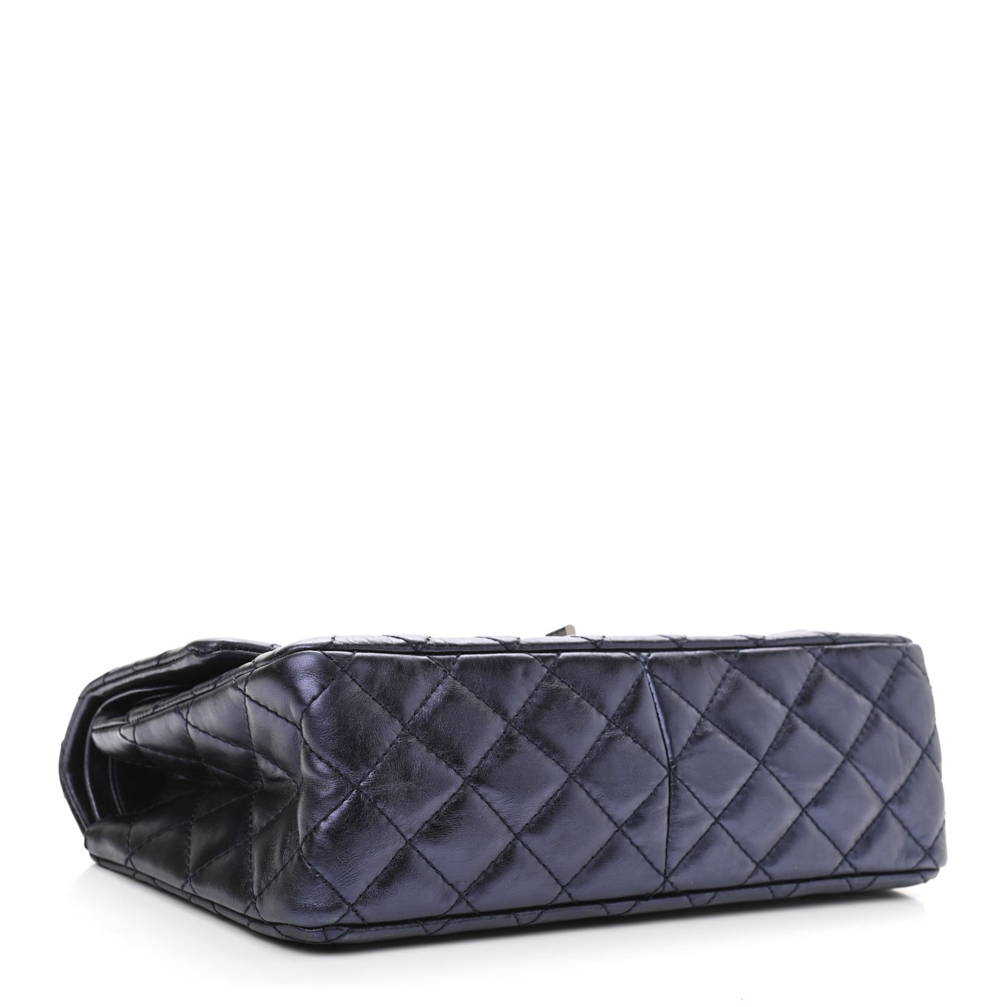 Metallic Calfskin Quilted 2.55 Reissue 226 Flap Marine Fonce