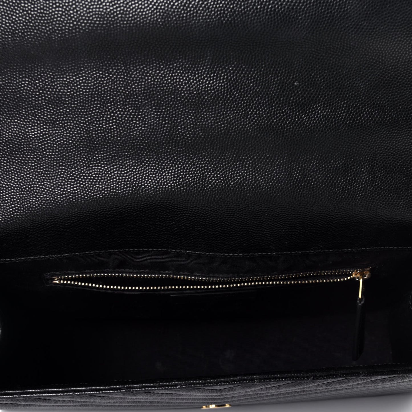 Grain De Poudre Matelasse Chevron Large Monogram Satchel Black