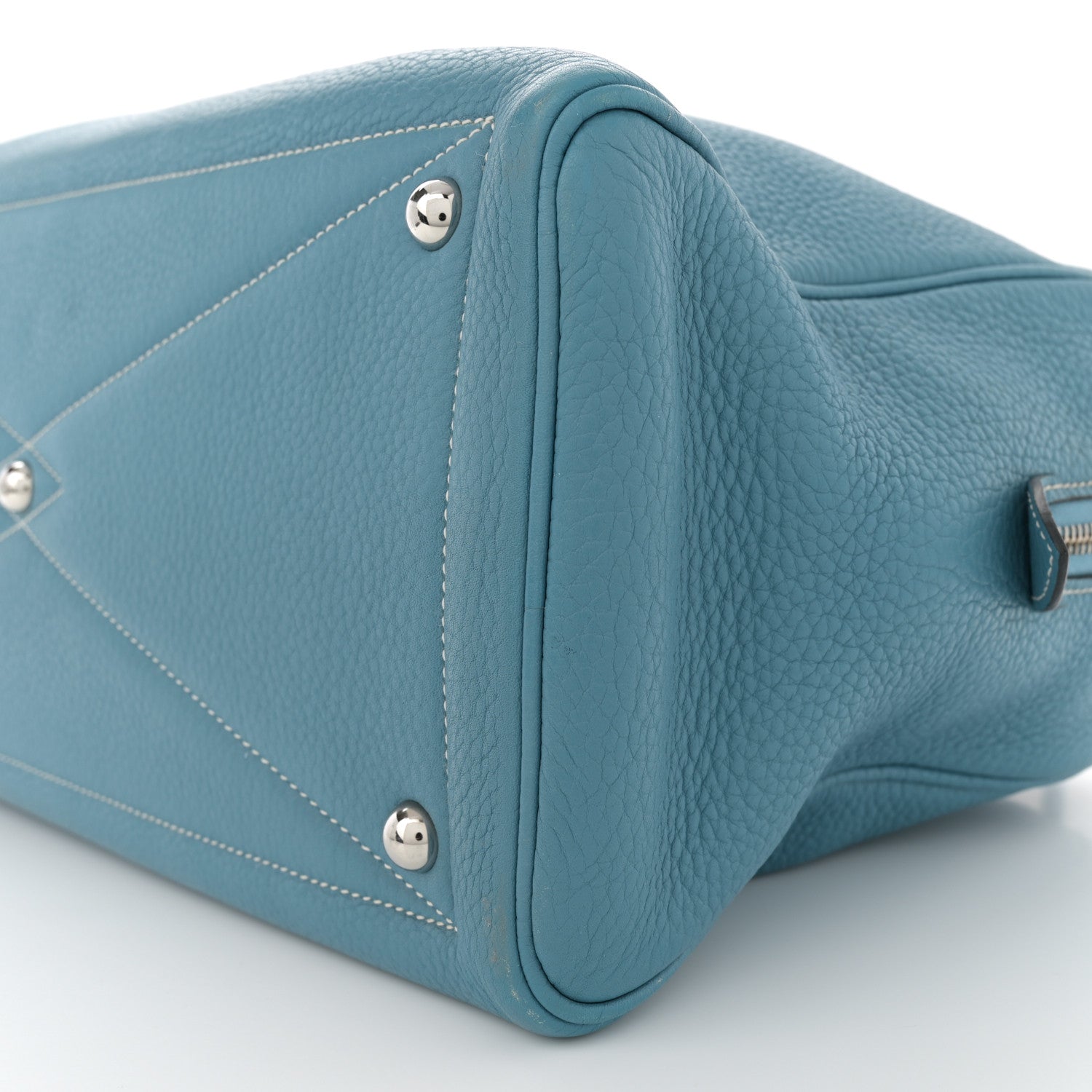 Hermes Taurillon Clemence Victoria II 35 Blue Jean 10 of 13