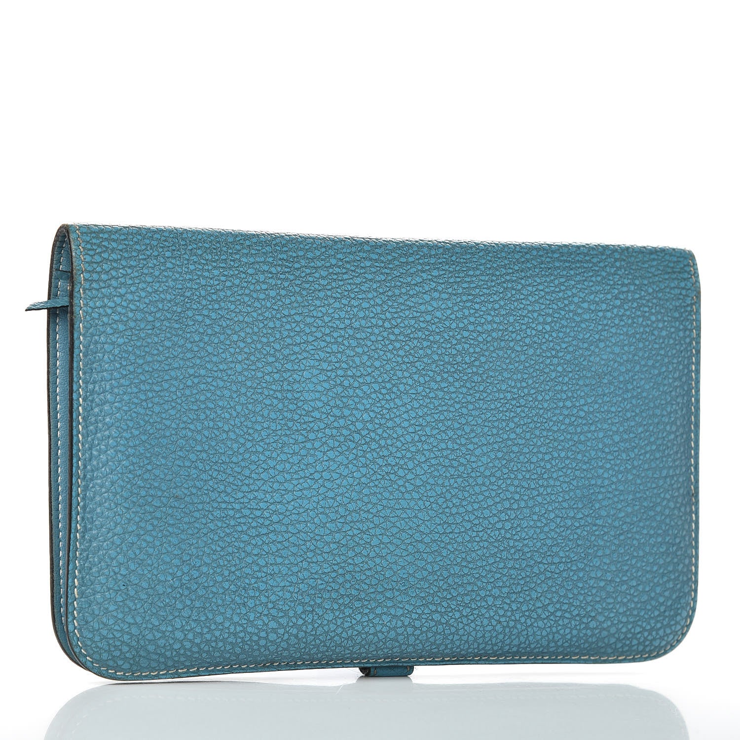 Hermes Togo Dogon Duo Wallet Blue Jean 3 of 15