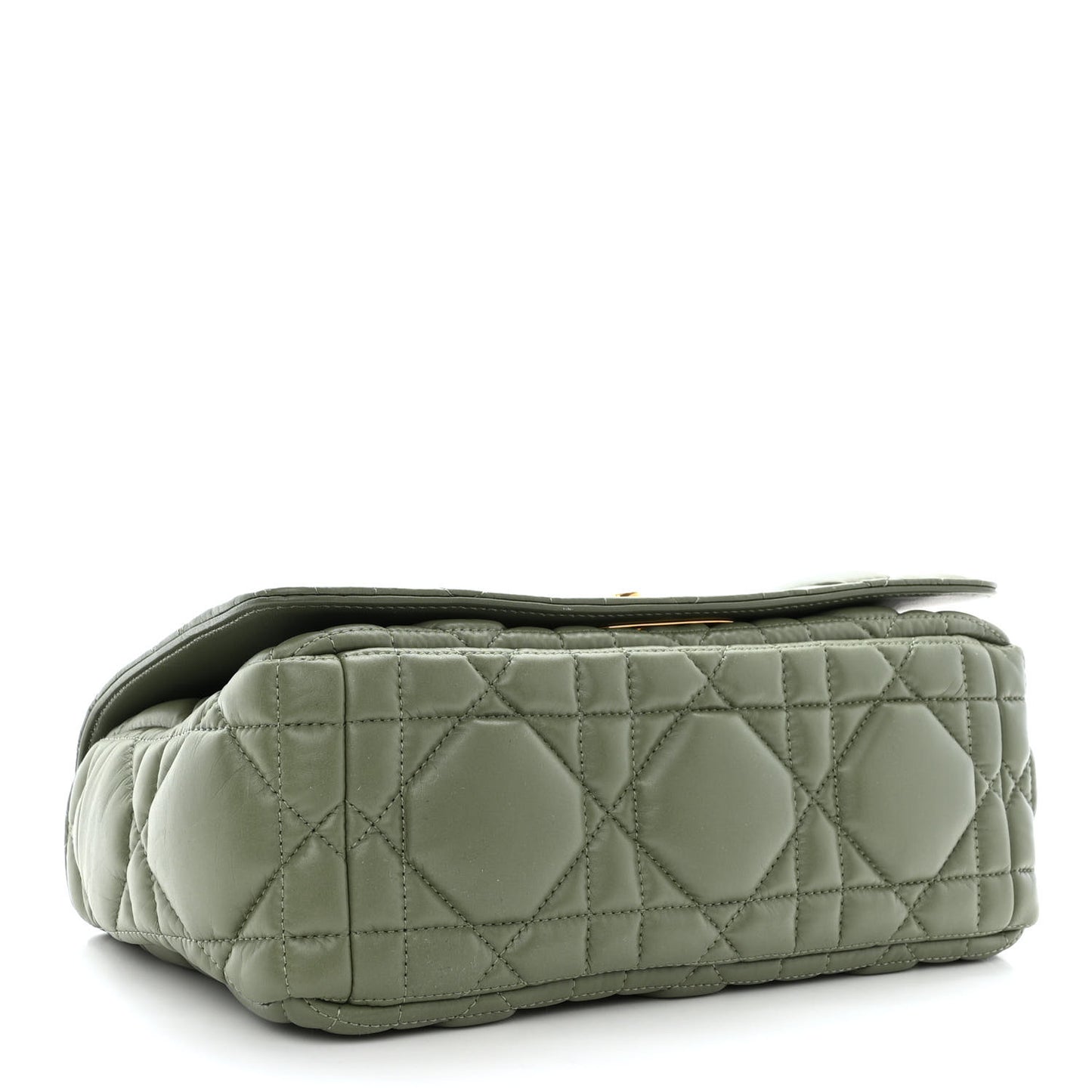 Calfskin Macrocannage Medium Caro Bag Cedar Green