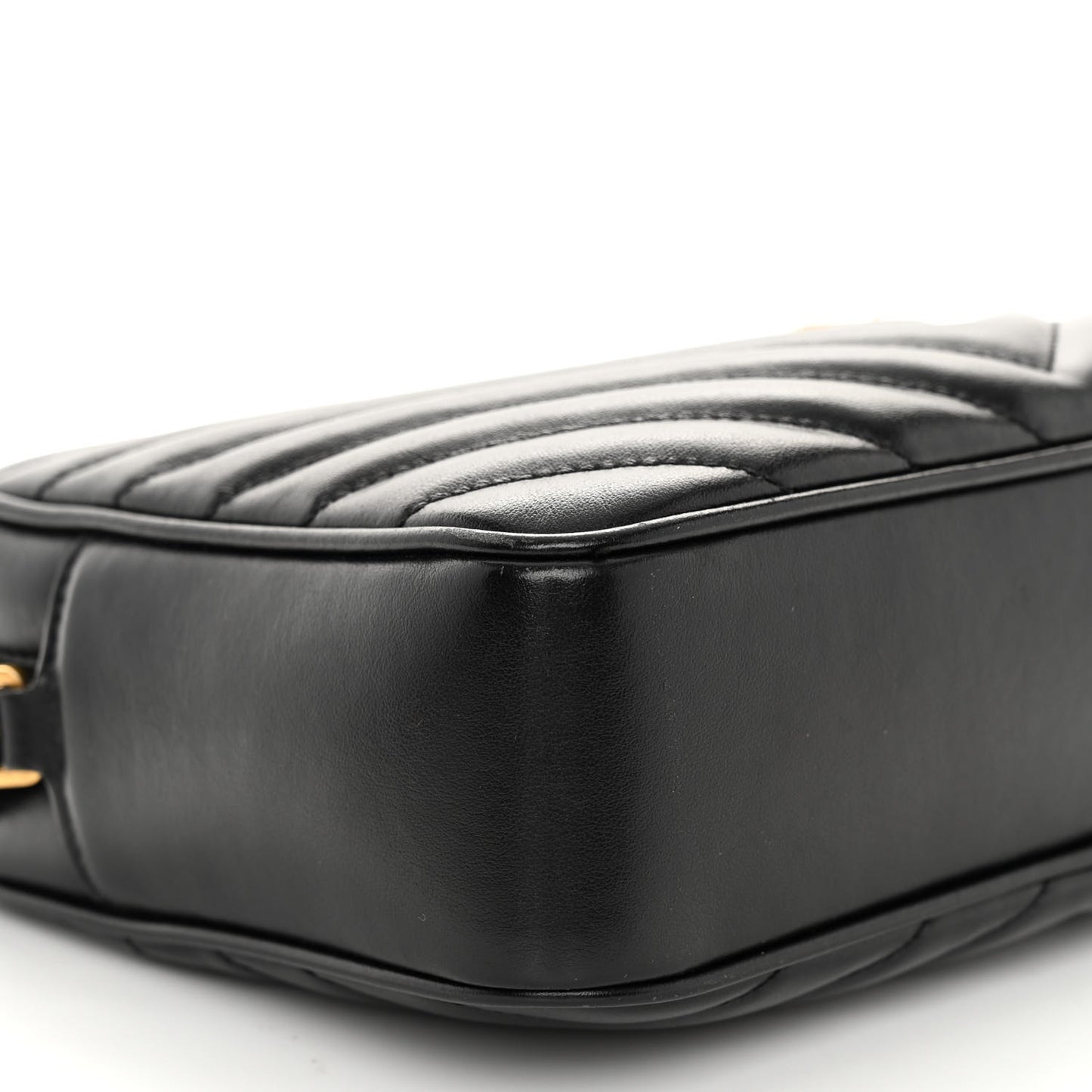SAINT LAURENT Calfskin Matelasse Monogram Lou Camera Bag Black
