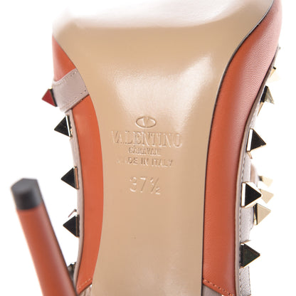 Valentino Garavani Nappa Rockstud Ankle Strap 100mm Pumps 37.5 Orange Poudre 7 of 9