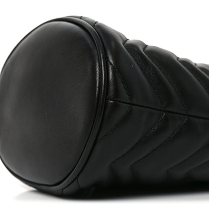 Gucci Calfskin Matelasse Mini GG Marmont 2.0 Bucket Bag Black 10 of 10